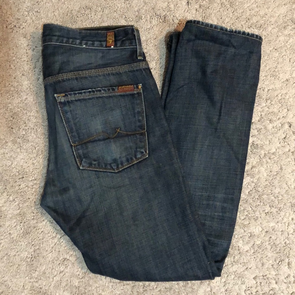 7 For All Mankind Men’s Slim Straight Fit Jeans